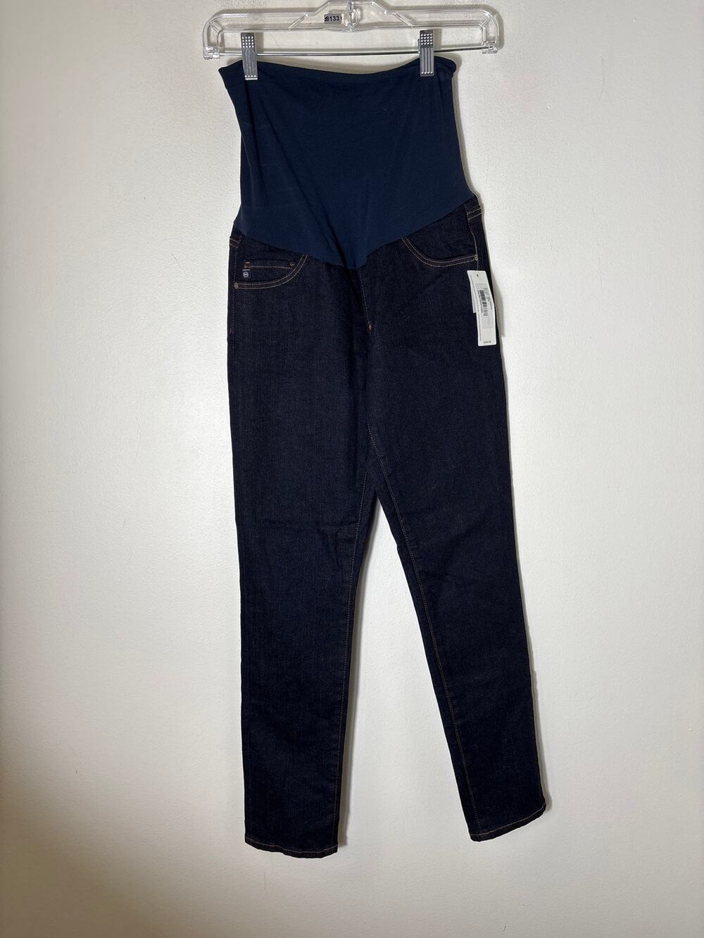 NWT AG Dark Wash "The Prima Ankle" Maternity Blue Jean Sz 27